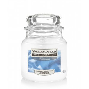 YANKEE CANDLE Home Inspiration Lumanare Parfumata Borcan Mediu Soft Cotton 340gr.